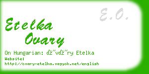 etelka ovary business card